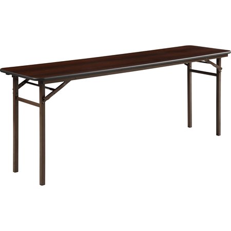 LORELL Folding Table, Rectangular, 5/8" Thick Top, 72"x18", MY LLR60727